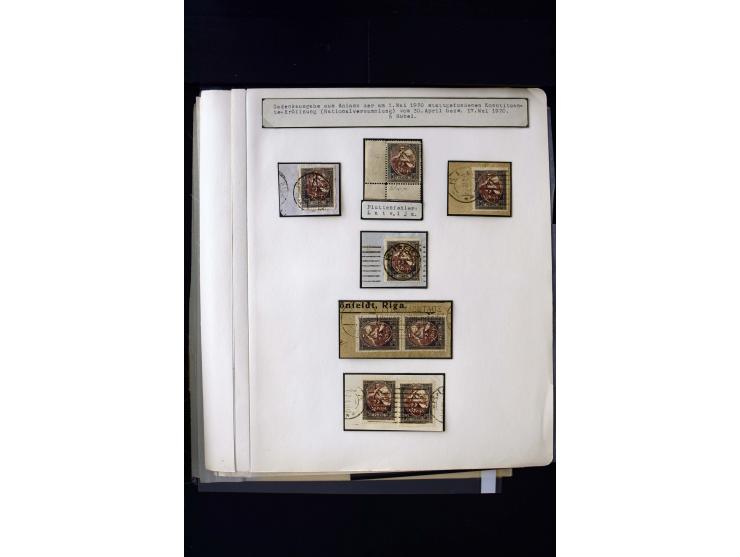 1920, Liberation of Letgale and First Constitution Assembly, interesting unused and used collection containing many multiples