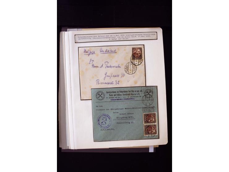 1920, Liberation of Letgale and First Constitution Assembly, interesting unused and used collection containing many multiples