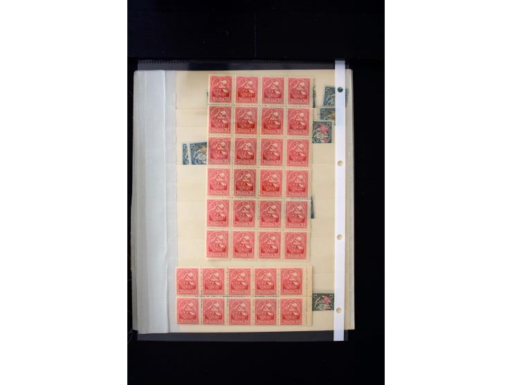 1920, Liberation of Letgale and First Constitution Assembly, interesting unused and used collection containing many multiples