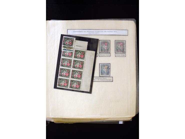1920, Liberation of Letgale and First Constitution Assembly, interesting unused and used collection containing many multiples