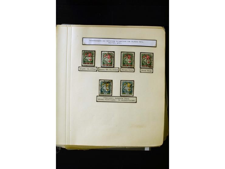 1920, Liberation of Letgale and First Constitution Assembly, interesting unused and used collection containing many multiples