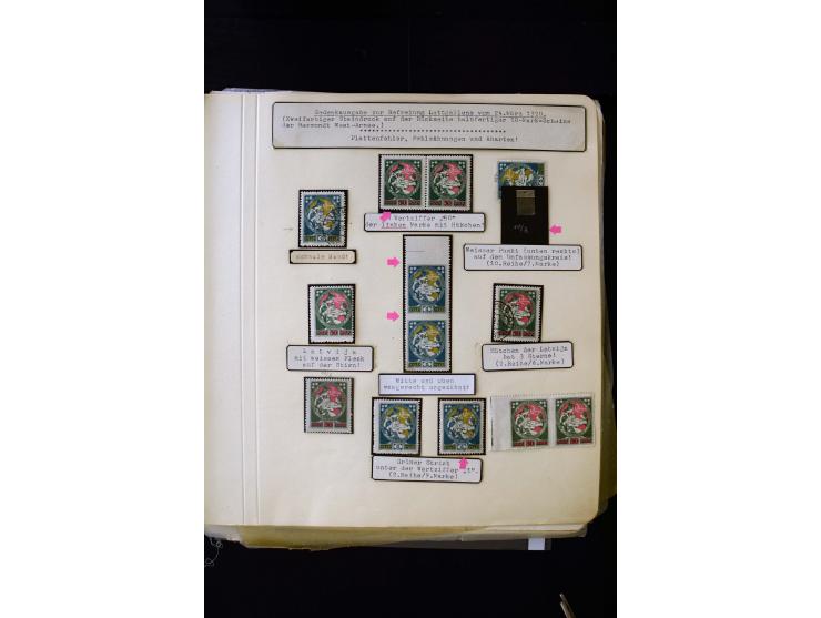 1920, Liberation of Letgale and First Constitution Assembly, interesting unused and used collection containing many multiples
