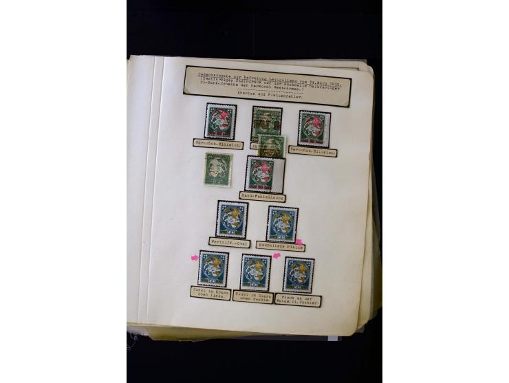 1920, Liberation of Letgale and First Constitution Assembly, interesting unused and used collection containing many multiples