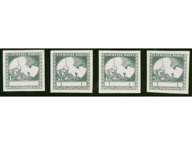 1920, Red Cross 20 k.-1 rbl., grey on chalky paper, frame only, without gum, scarce, fine