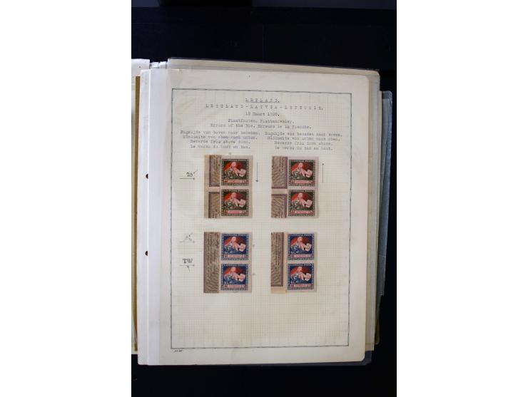  1920, Red Cross, mostly unused collection with many multiples, partially imperforated stamps and multiples, plate flaws and 