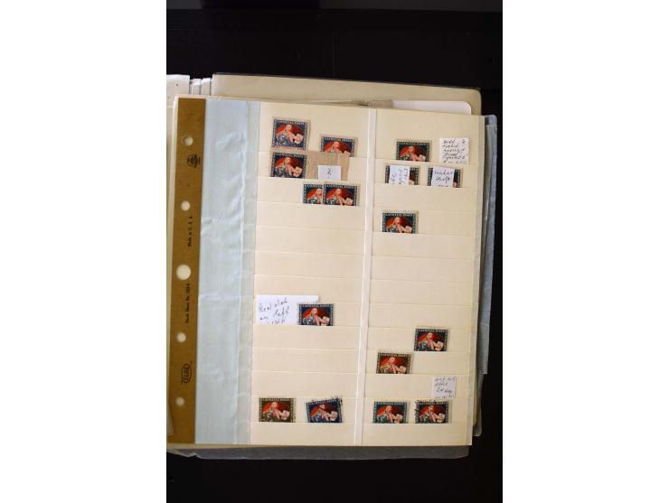 1920, Red Cross, mostly unused collection with many multiples, partially imperforated stamps and multiples, plate flaws and 