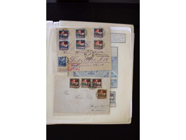  1920, Red Cross, mostly unused collection with many multiples, partially imperforated stamps and multiples, plate flaws and 