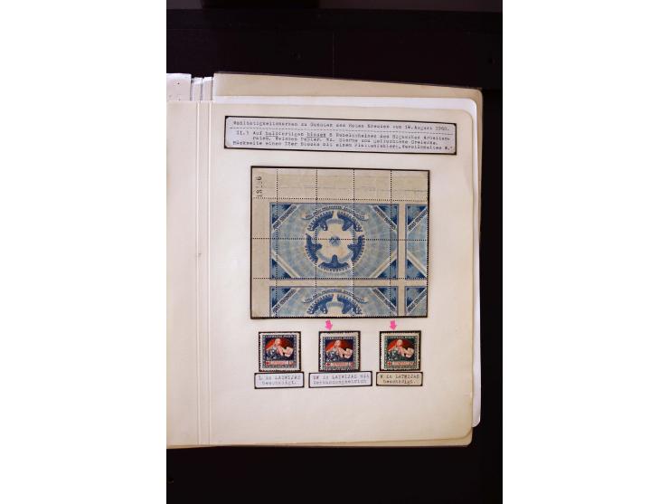  1920, Red Cross, mostly unused collection with many multiples, partially imperforated stamps and multiples, plate flaws and 