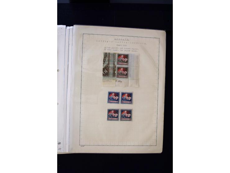  1920, Red Cross, mostly unused collection with many multiples, partially imperforated stamps and multiples, plate flaws and 