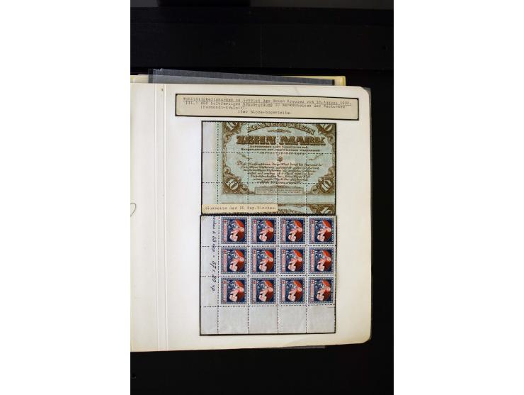  1920, Red Cross, mostly unused collection with many multiples, partially imperforated stamps and multiples, plate flaws and 