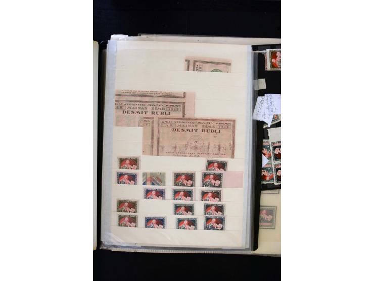  1920, Red Cross, mostly unused collection with many multiples, partially imperforated stamps and multiples, plate flaws and 