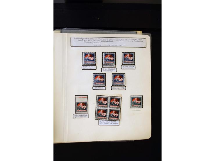  1920, Red Cross, mostly unused collection with many multiples, partially imperforated stamps and multiples, plate flaws and 