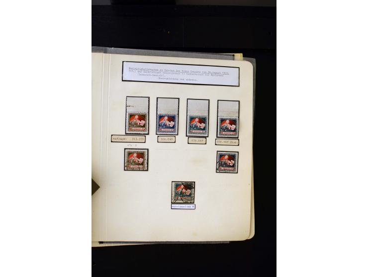 1920, Red Cross, mostly unused collection with many multiples, partially imperforated stamps and multiples, plate flaws and 
