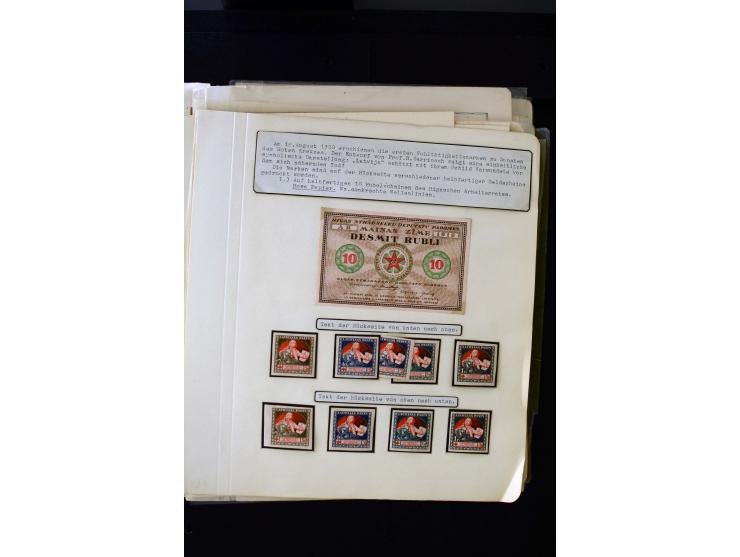  1920, Red Cross, mostly unused collection with many multiples, partially imperforated stamps and multiples, plate flaws and 