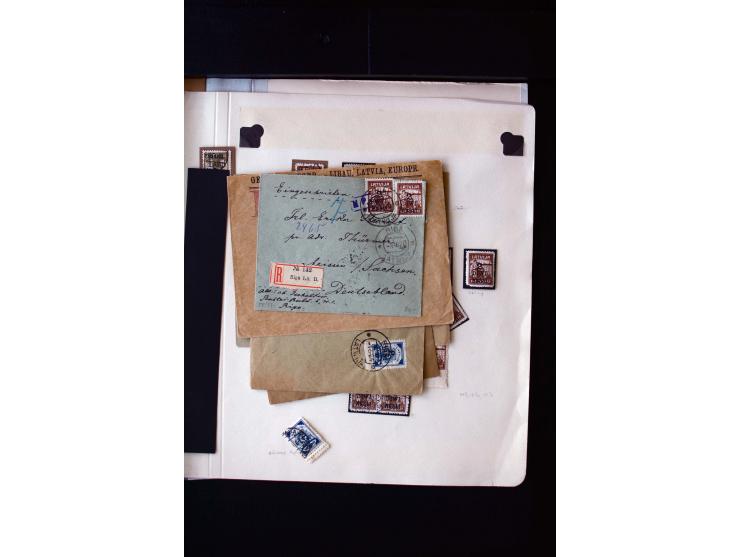 1920, 10 - 30 r. and 2 r., unused and used collection containing Mi.-No. 10 - 30 as pair imperforated between, also offsets, 