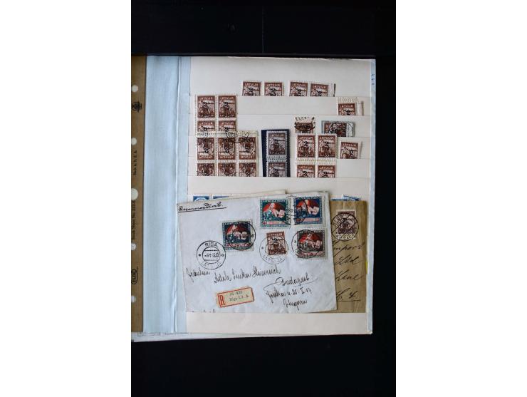 1920, 10 - 30 r. and 2 r., unused and used collection containing Mi.-No. 10 - 30 as pair imperforated between, also offsets, 