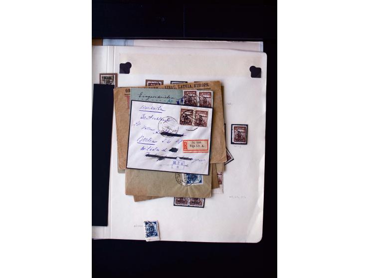 1920, 10 - 30 r. and 2 r., unused and used collection containing Mi.-No. 10 - 30 as pair imperforated between, also offsets, 