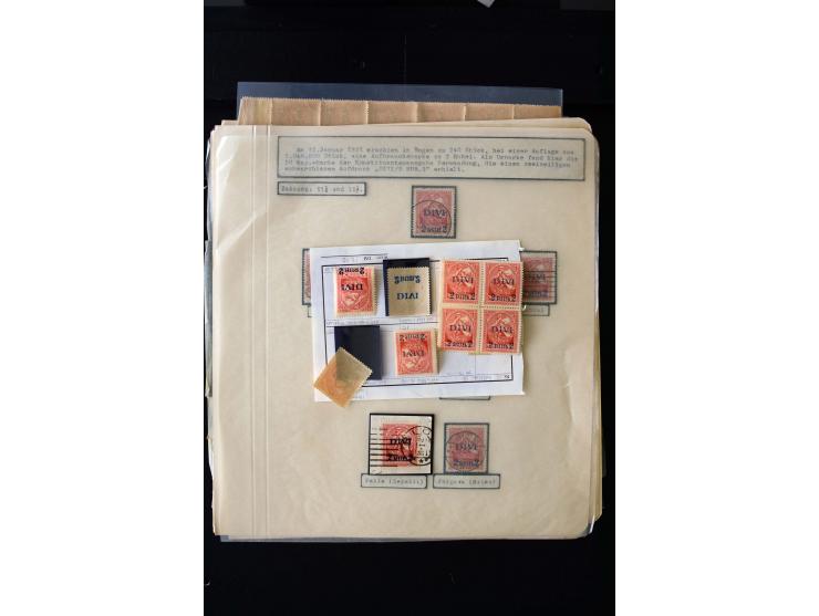 1920/21, Surcharge on Liberation of Courland and Constitutional Assembly, unused and used collection with many varieties like