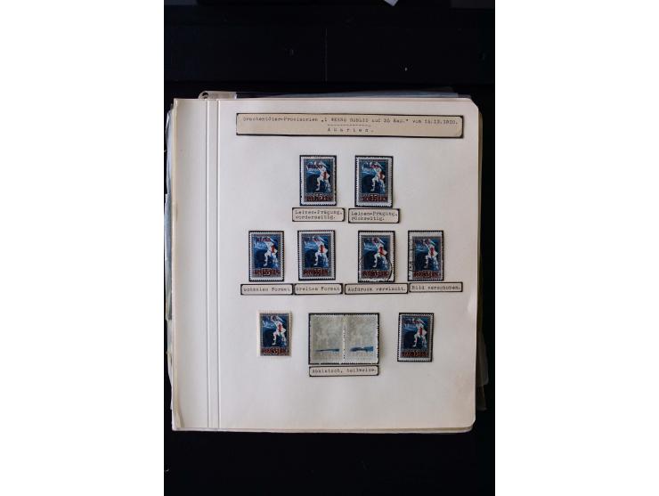 1920/21, Surcharge on Liberation of Courland and Constitutional Assembly, unused and used collection with many varieties like