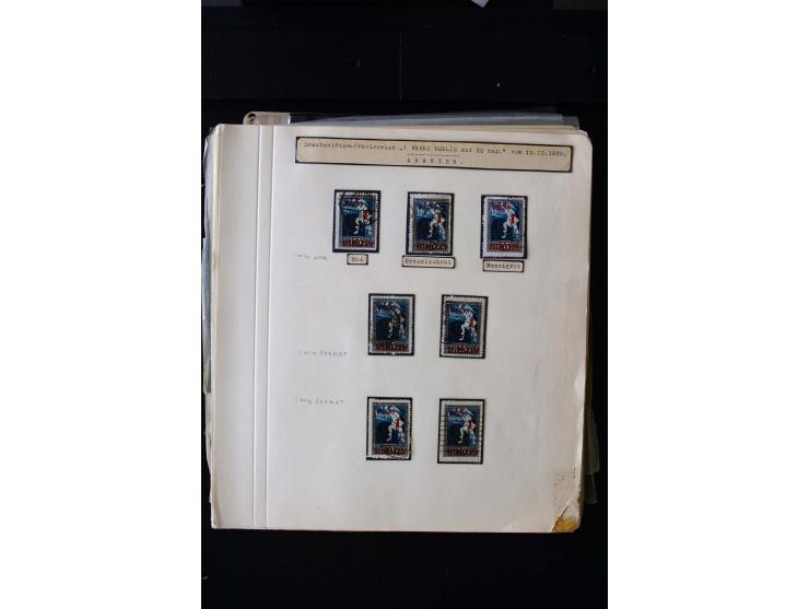 1920/21, Surcharge on Liberation of Courland and Constitutional Assembly, unused and used collection with many varieties like