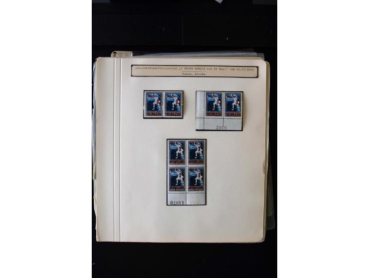 1920/21, Surcharge on Liberation of Courland and Constitutional Assembly, unused and used collection with many varieties like
