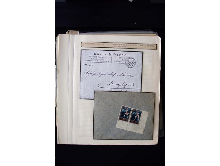 1920/21, Surcharge on Liberation of Courland and Constitutional Assembly, unused and used collection with many varieties like