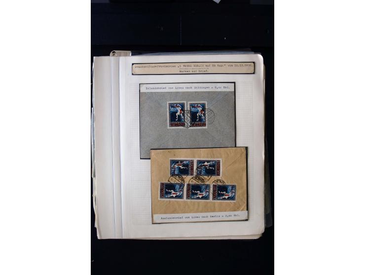 1920/21, Surcharge on Liberation of Courland and Constitutional Assembly, unused and used collection with many varieties like