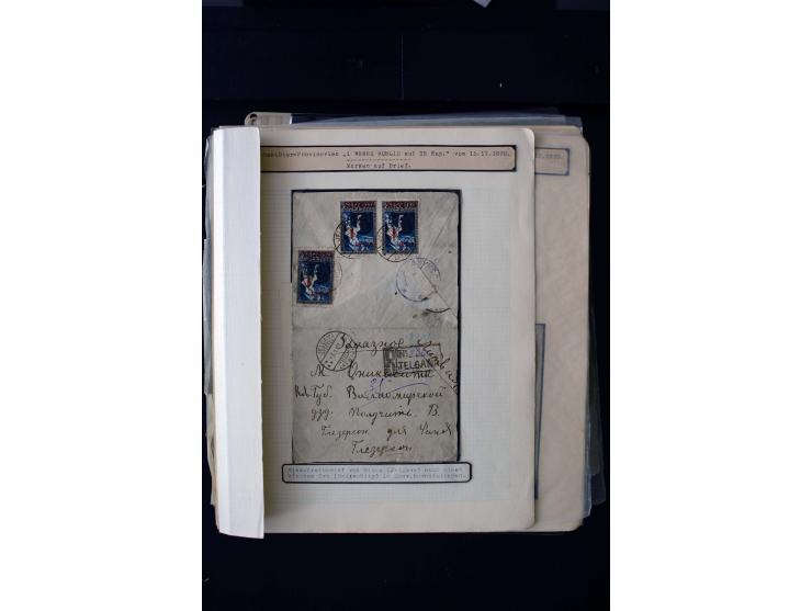 1920/21, Surcharge on Liberation of Courland and Constitutional Assembly, unused and used collection with many varieties like