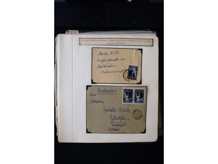 1920/21, Surcharge on Liberation of Courland and Constitutional Assembly, unused and used collection with many varieties like