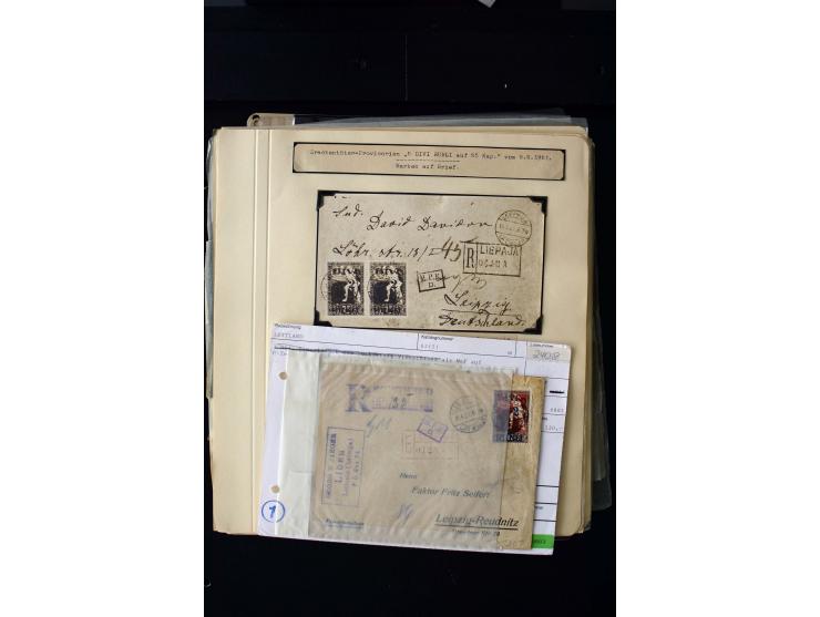 1920/21, Surcharge on Liberation of Courland and Constitutional Assembly, unused and used collection with many varieties like