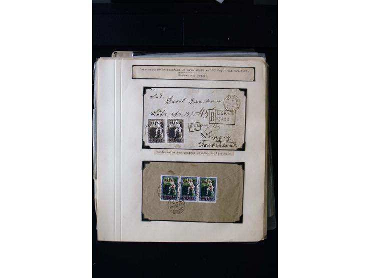 1920/21, Surcharge on Liberation of Courland and Constitutional Assembly, unused and used collection with many varieties like
