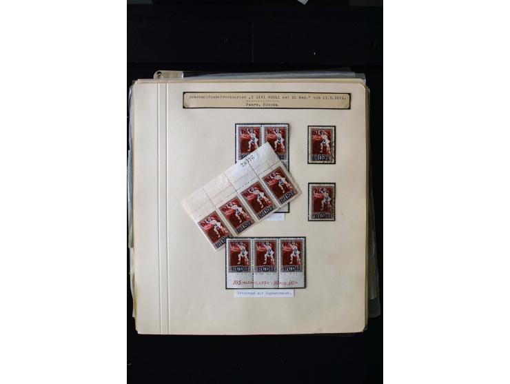 1920/21, Surcharge on Liberation of Courland and Constitutional Assembly, unused and used collection with many varieties like