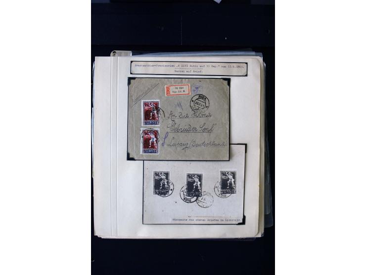1920/21, Surcharge on Liberation of Courland and Constitutional Assembly, unused and used collection with many varieties like