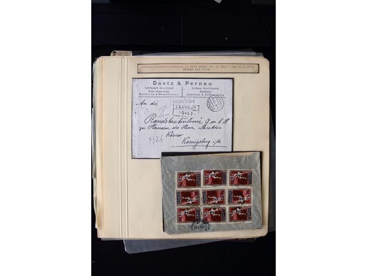 1920/21, Surcharge on Liberation of Courland and Constitutional Assembly, unused and used collection with many varieties like