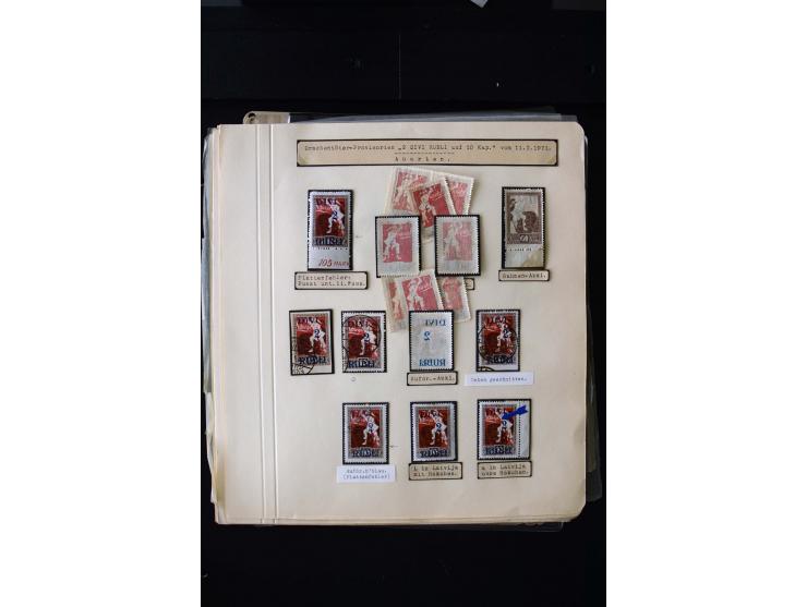 1920/21, Surcharge on Liberation of Courland and Constitutional Assembly, unused and used collection with many varieties like