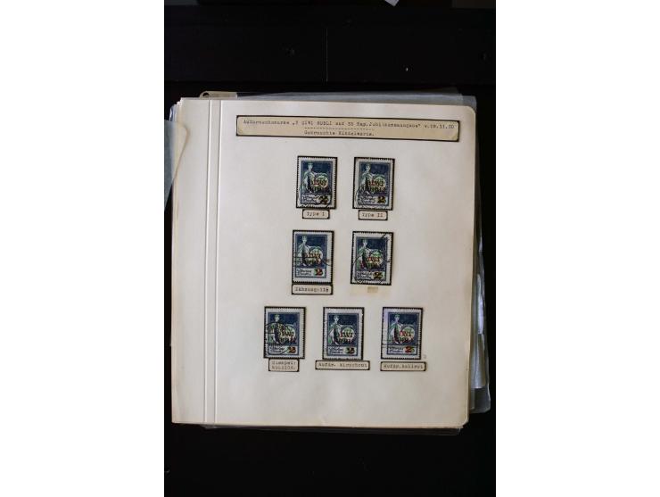 1920/21, Surcharge on Liberation of Courland and Constitutional Assembly, unused and used collection with many varieties like