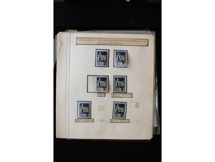 1920/21, Surcharge on Liberation of Courland and Constitutional Assembly, unused and used collection with many varieties like
