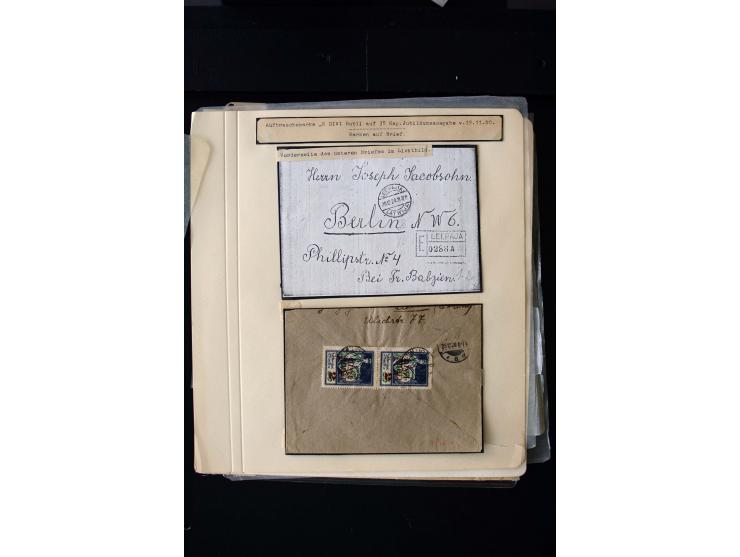 1920/21, Surcharge on Liberation of Courland and Constitutional Assembly, unused and used collection with many varieties like
