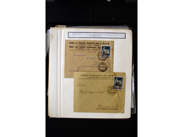1920/21, Surcharge on Liberation of Courland and Constitutional Assembly, unused and used collection with many varieties like