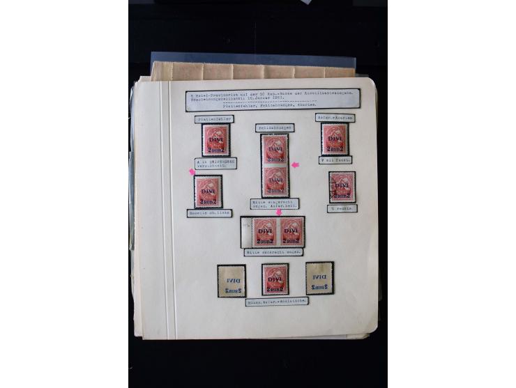 1920/21, Surcharge on Liberation of Courland and Constitutional Assembly, unused and used collection with many varieties like