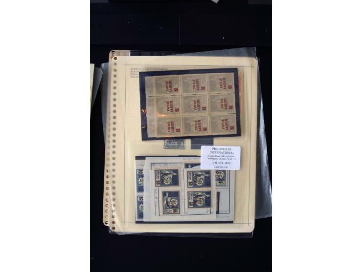 1920/21, Surcharge on Liberation of Courland and Constitutional Assembly, unused and used collection with many varieties like