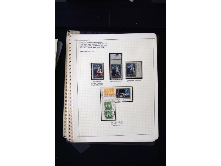 1920/21, Surcharge on Liberation of Courland and Constitutional Assembly, unused and used collection with many varieties like