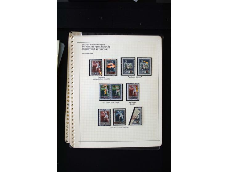 1920/21, Surcharge on Liberation of Courland and Constitutional Assembly, unused and used collection with many varieties like