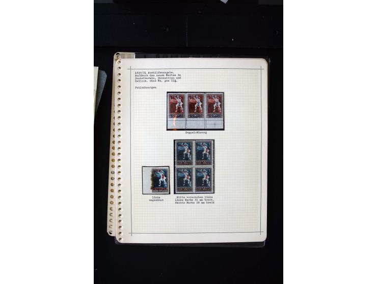 1920/21, Surcharge on Liberation of Courland and Constitutional Assembly, unused and used collection with many varieties like