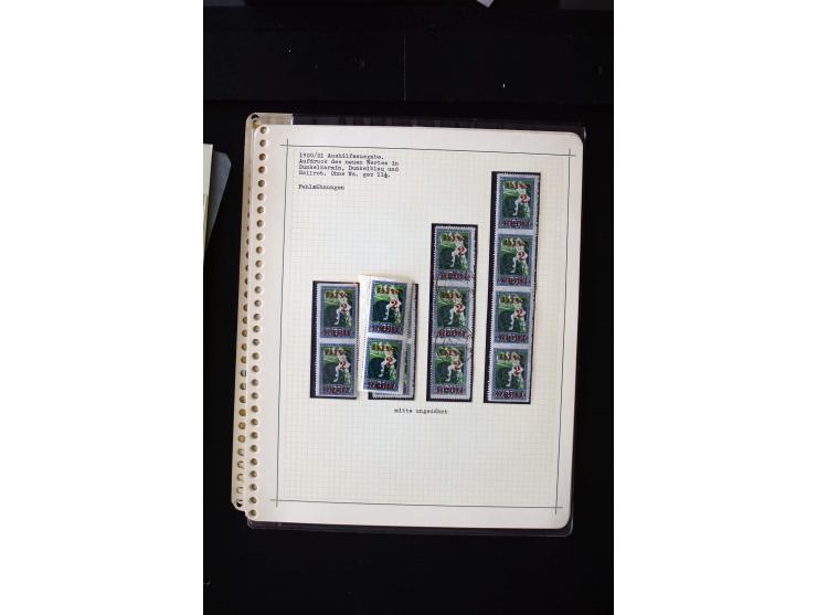 1920/21, Surcharge on Liberation of Courland and Constitutional Assembly, unused and used collection with many varieties like