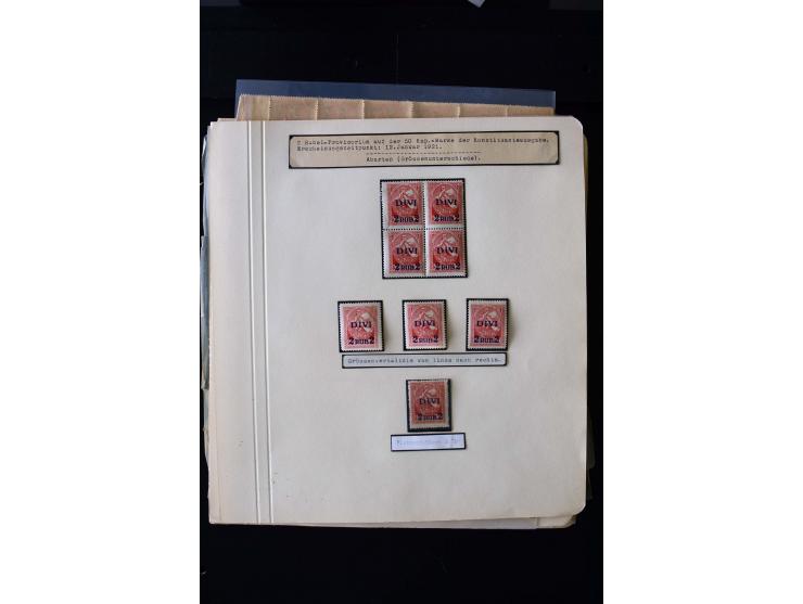 1920/21, Surcharge on Liberation of Courland and Constitutional Assembly, unused and used collection with many varieties like
