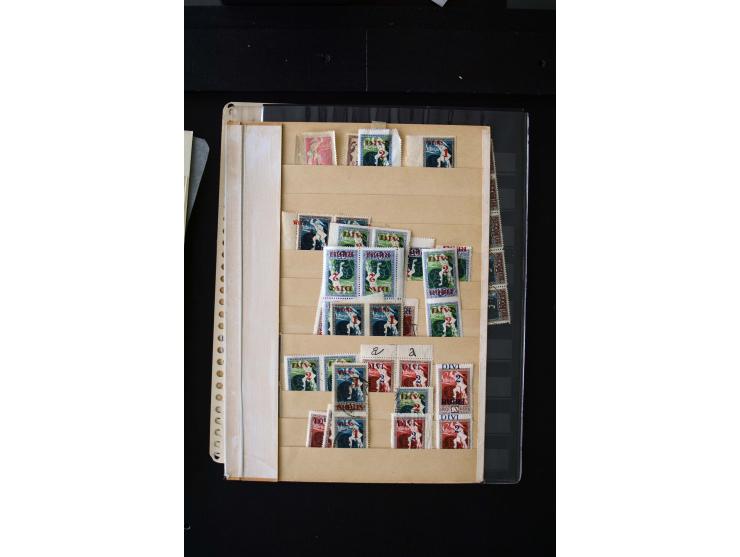 1920/21, Surcharge on Liberation of Courland and Constitutional Assembly, unused and used collection with many varieties like
