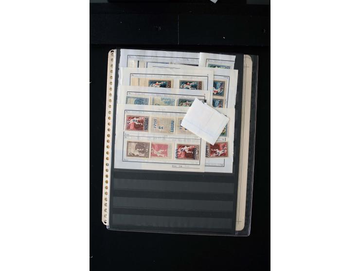 1920/21, Surcharge on Liberation of Courland and Constitutional Assembly, unused and used collection with many varieties like