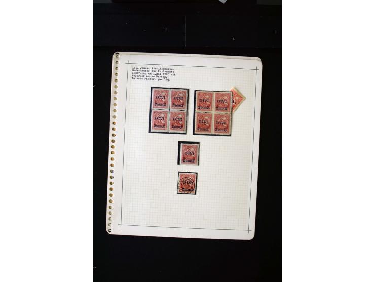 1920/21, Surcharge on Liberation of Courland and Constitutional Assembly, unused and used collection with many varieties like