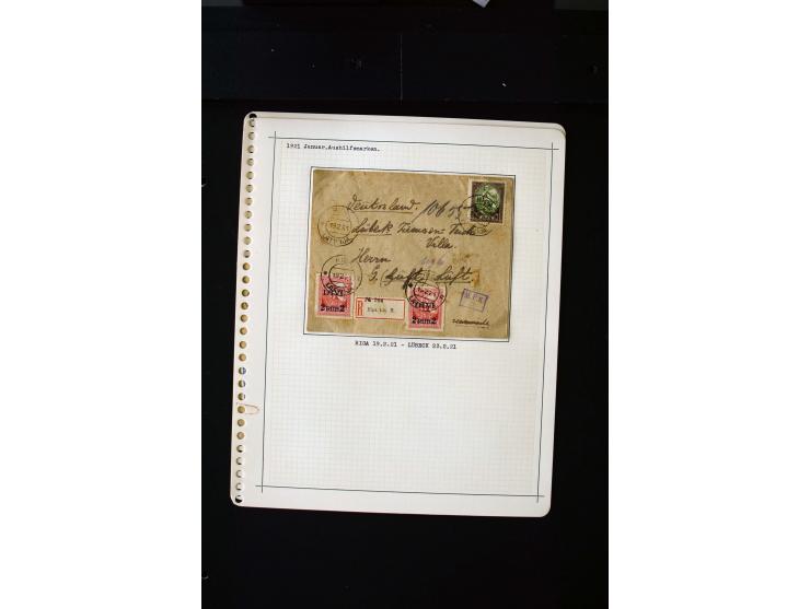 1920/21, Surcharge on Liberation of Courland and Constitutional Assembly, unused and used collection with many varieties like